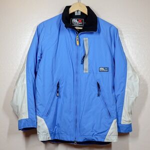RLX Polo Sport‎ Ski Jacket Women's M Blue White Vintage 90s 00s Winter Snow Coat